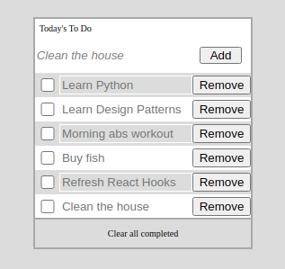 Main Page ToDoList
